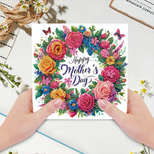 Load image into Gallery viewer, 6pcs Diamond Painting Greeting Cards DIY Diamond Art Cards for Adults (Wreath)