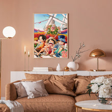Load image into Gallery viewer, Diamond Painting - Full Round - Luffy Brothers And Grandfather (30*40CM)