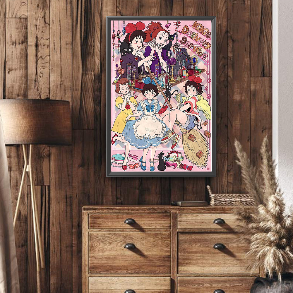 Diamond Painting - Full Round - Miyazaki Hayao Kiki'S Delivery Service (40*60CM)