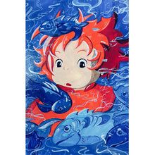 Load image into Gallery viewer, Diamond Painting - Full Round - Miyazaki Hayao Goldfish Princess On The Cliff (40*60CM)