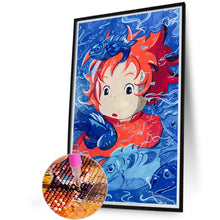 Load image into Gallery viewer, Diamond Painting - Full Round - Miyazaki Hayao Goldfish Princess On The Cliff (40*60CM)