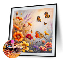 Load image into Gallery viewer, Diamond Painting - Full Round - Flower Robin (30*30CM)