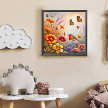 Load image into Gallery viewer, Diamond Painting - Full Round - Flower Robin (30*30CM)