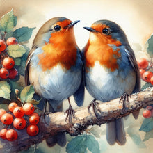 Load image into Gallery viewer, Diamond Painting - Full Round - A Pair Of Robins (30*30CM)