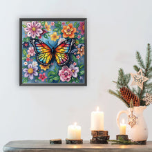 Load image into Gallery viewer, Diamond Painting - Partial Special Shaped - Flower Butterfly (30*30CM)