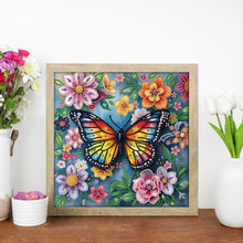 Load image into Gallery viewer, Diamond Painting - Partial Special Shaped - Flower Butterfly (30*30CM)