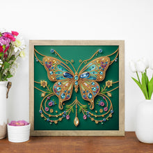 Load image into Gallery viewer, Diamond Painting - Partial Special Shaped - Flower Crystal Butterfly (30*30CM)