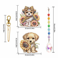 Load image into Gallery viewer, 2Pcs 5D DIY Diamond Painting Sun Catcher Crystal Painting Ornaments (Puppy)