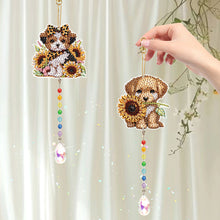Load image into Gallery viewer, 2Pcs 5D DIY Diamond Painting Sun Catcher Crystal Painting Ornaments (Puppy)