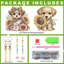 Load image into Gallery viewer, 2Pcs 5D DIY Diamond Painting Sun Catcher Crystal Painting Ornaments (Puppy)