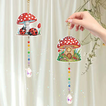 Load image into Gallery viewer, 2Pcs 5D DIY Diamond Painting Sun Catcher Crystal Painting Ornaments (Mushroom)