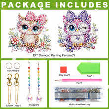 Load image into Gallery viewer, 2Pcs 5D DIY Diamond Painting Sun Catcher Crystal Painting Ornaments (Owl)