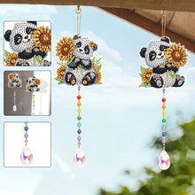 Load image into Gallery viewer, 2Pcs 5D DIY Diamond Painting Sun Catcher Crystal Painting Ornaments (Panda)