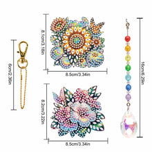 Load image into Gallery viewer, 2Pcs Diamond Painting Sun Catcher Crystal Painting Ornaments (Flower Butterfly)