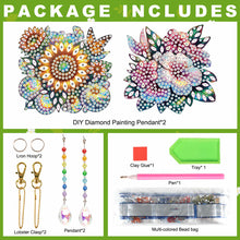 Load image into Gallery viewer, 2Pcs Diamond Painting Sun Catcher Crystal Painting Ornaments (Flower Butterfly)