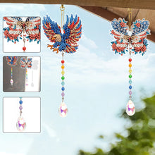 Load image into Gallery viewer, 2Pcs Diamond Painting Sun Catcher Crystal Painting Ornament(US Independence Day)