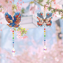 Load image into Gallery viewer, 2Pcs Diamond Painting Sun Catcher Crystal Painting Ornament(US Independence Day)