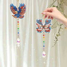 Load image into Gallery viewer, 2Pcs Diamond Painting Sun Catcher Crystal Painting Ornament(US Independence Day)