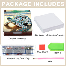 Load image into Gallery viewer, Sea Turtle Diamond Painting Notecard Box Gem Art Sticky Note Holder for DIY Art