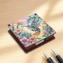 Load image into Gallery viewer, Hummingbird Diamond Painting Notecard Box Gem Art Sticky Note Holder for DIY Art