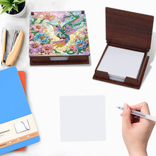 Load image into Gallery viewer, Hummingbird Diamond Painting Notecard Box Gem Art Sticky Note Holder for DIY Art