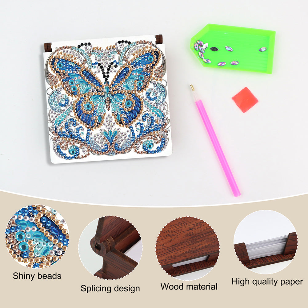 Butterfly Diamond Painting Notecard Box Gem Art Sticky Note Holder for DIY Art