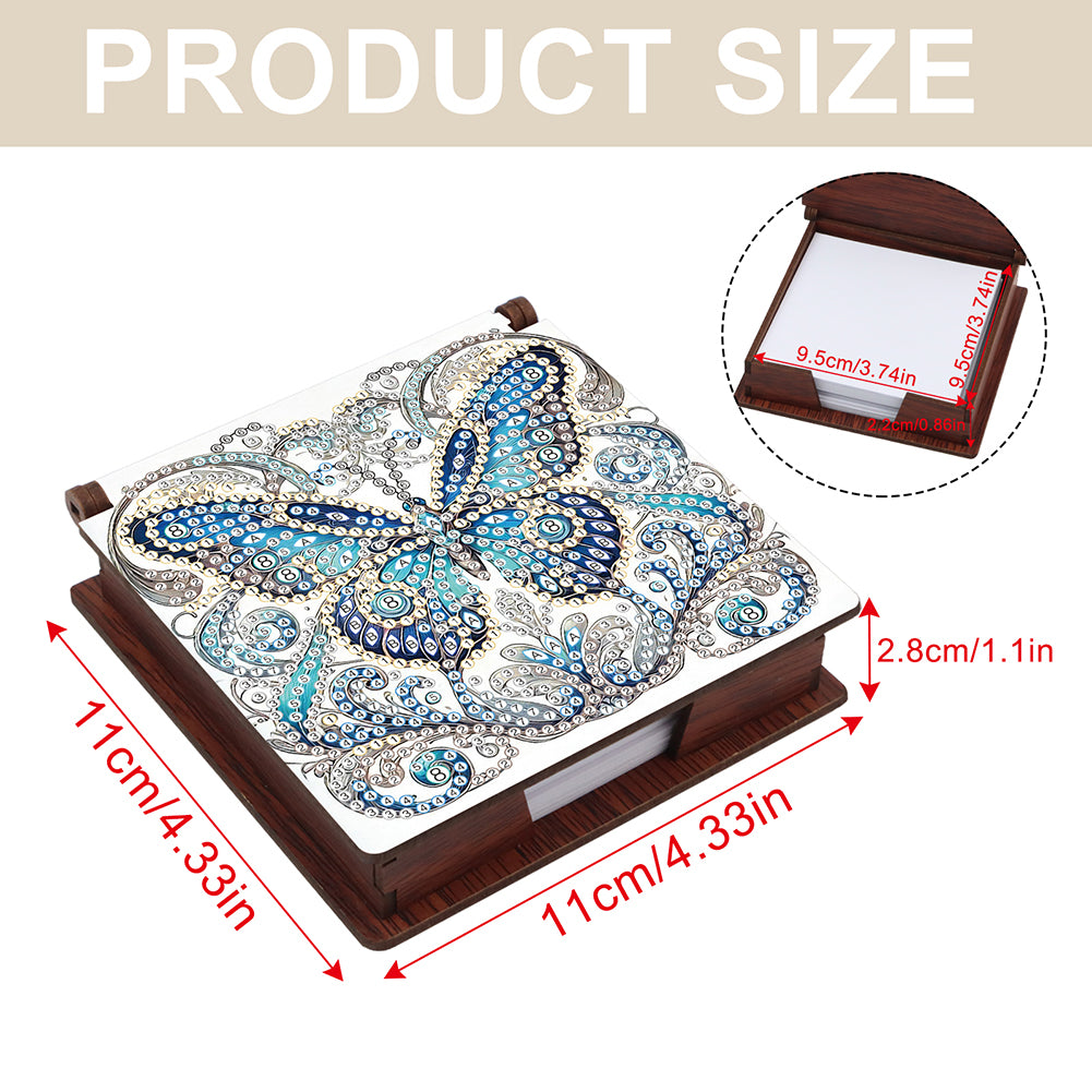 Butterfly Diamond Painting Notecard Box Gem Art Sticky Note Holder for DIY Art