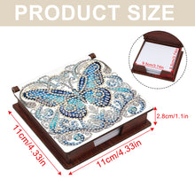 Load image into Gallery viewer, Butterfly Diamond Painting Notecard Box Gem Art Sticky Note Holder for DIY Art