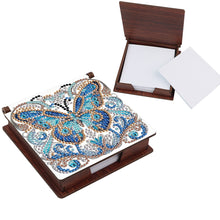 Load image into Gallery viewer, Butterfly Diamond Painting Notecard Box Gem Art Sticky Note Holder for DIY Art