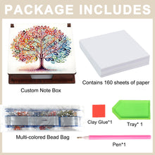 Load image into Gallery viewer, Tree Of Life Diamond Painting Notecard Box Gem Art Sticky Note Holder for Adult