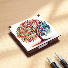 Load image into Gallery viewer, Tree Of Life Diamond Painting Notecard Box Gem Art Sticky Note Holder for Adult