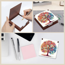 Load image into Gallery viewer, Tree Of Life Diamond Painting Notecard Box Gem Art Sticky Note Holder for Adult