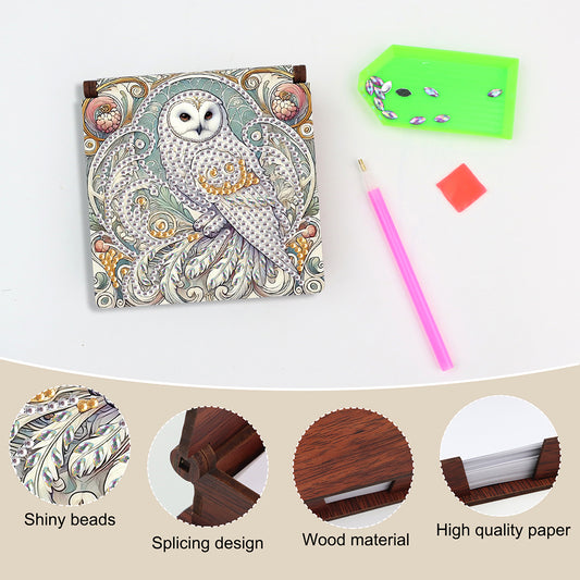 Owl Diamond Painting Notecard Box Gem Art Sticky Note Holder for DIY Art