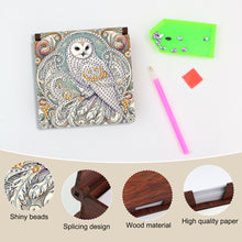 Load image into Gallery viewer, Owl Diamond Painting Notecard Box Gem Art Sticky Note Holder for DIY Art