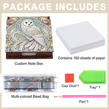 Load image into Gallery viewer, Owl Diamond Painting Notecard Box Gem Art Sticky Note Holder for DIY Art