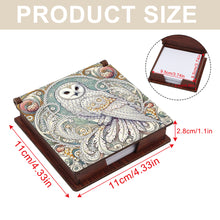 Load image into Gallery viewer, Owl Diamond Painting Notecard Box Gem Art Sticky Note Holder for DIY Art