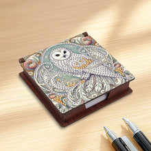 Load image into Gallery viewer, Owl Diamond Painting Notecard Box Gem Art Sticky Note Holder for DIY Art