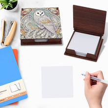 Load image into Gallery viewer, Owl Diamond Painting Notecard Box Gem Art Sticky Note Holder for DIY Art