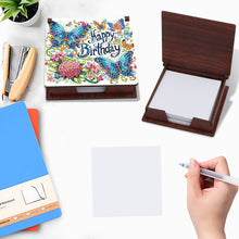 Load image into Gallery viewer, Butterfly Diamond Painting Notecard Box Gem Art Sticky Note Holder for DIY Art