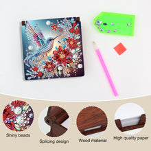 Load image into Gallery viewer, Hummingbird Diamond Painting Notecard Box Gem Art Sticky Note Holder for DIY Art