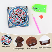 Load image into Gallery viewer, Flowers Diamond Painting Notecard Box Gem Art Sticky Note Holder for DIY Art