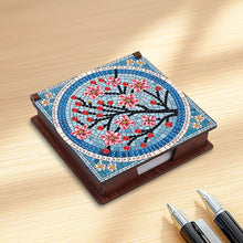 Load image into Gallery viewer, Flowers Diamond Painting Notecard Box Gem Art Sticky Note Holder for DIY Art