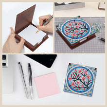 Load image into Gallery viewer, Flowers Diamond Painting Notecard Box Gem Art Sticky Note Holder for DIY Art