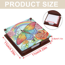 Load image into Gallery viewer, Butterfly Diamond Painting Notecard Box Gem Art Sticky Note Holder for DIY Art