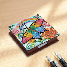 Load image into Gallery viewer, Butterfly Diamond Painting Notecard Box Gem Art Sticky Note Holder for DIY Art