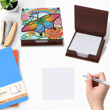 Load image into Gallery viewer, Butterfly Diamond Painting Notecard Box Gem Art Sticky Note Holder for DIY Art