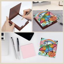 Load image into Gallery viewer, Butterfly Diamond Painting Notecard Box Gem Art Sticky Note Holder for DIY Art