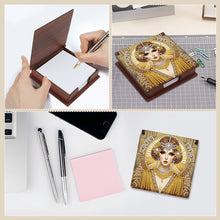 Load image into Gallery viewer, Elegant Lady Diamond Painting Notecard Box Gem Art Sticky Note Holder for Adults