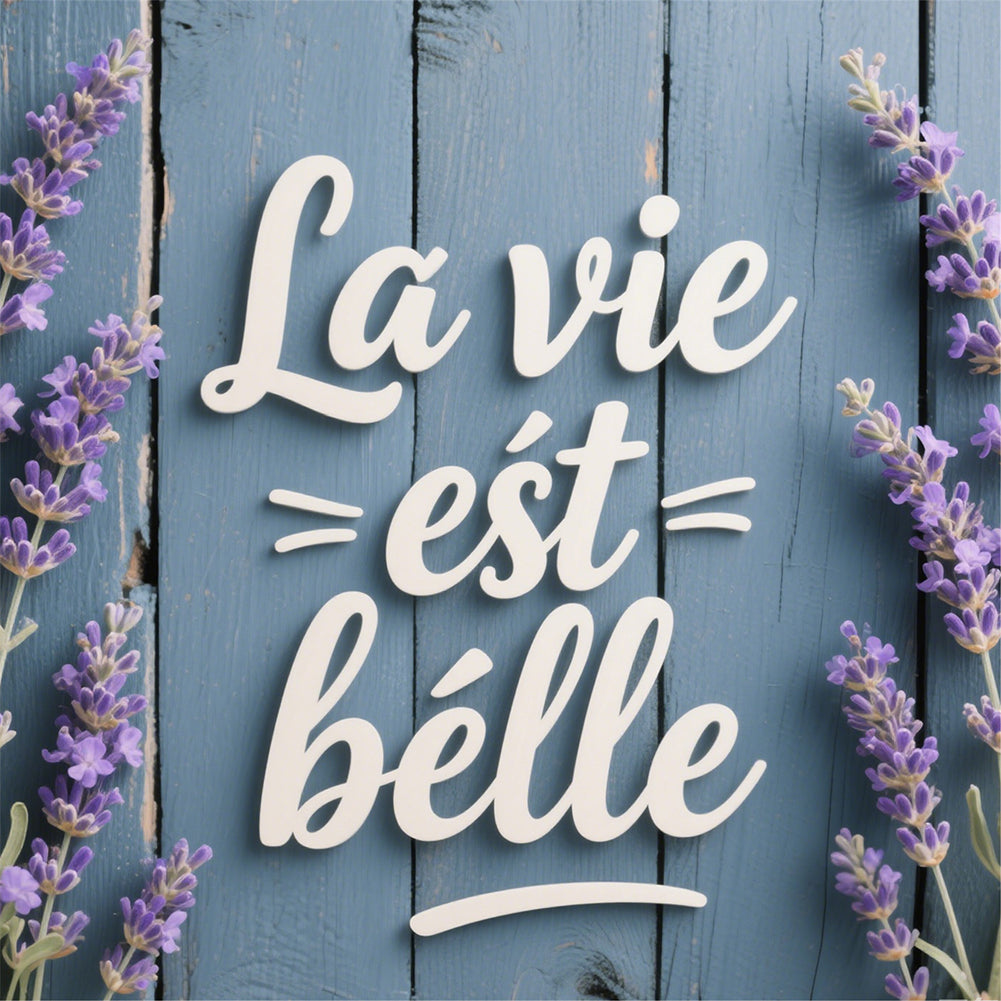 Diamond Painting - Full Round - French Life Is Beautiful (40*40CM)