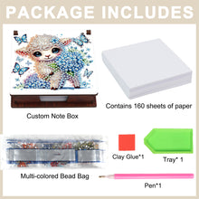 Load image into Gallery viewer, Animals Diamond Painting Notecard Box Gem Art Sticky Note Holder for Home Office